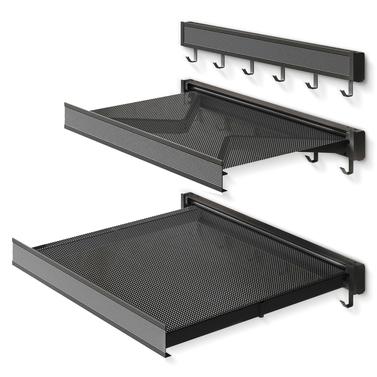 Rocollos 2-in-1 Space-Saving Wall-Mounted Towel Rack